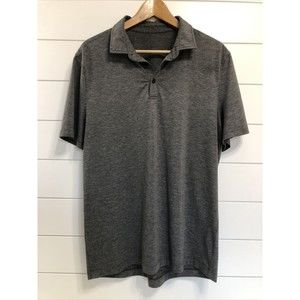 Lululemon Men’s Evolution Short Sleeve Polo Shirt Size M Active Preppy Golf Gray